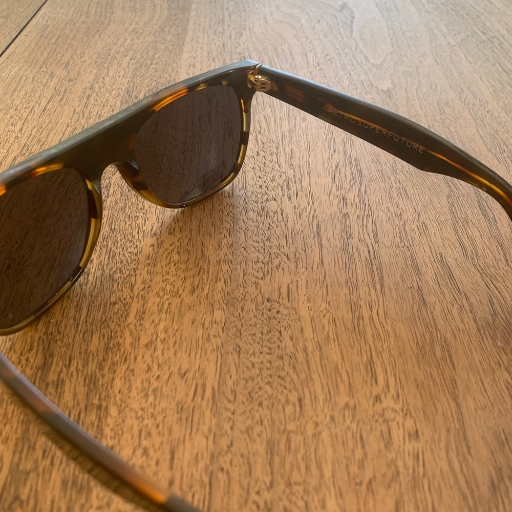 Retrosuperfuture Flat Top Tortoise Sunglasses - image 7